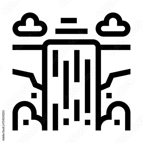 Icono de cascada. Ilustración vectorial