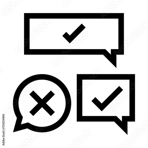 Icono de opiniones. Feedback, diversidad de opiniones, pensamiento positivo y negativo. Ilustración vectorial