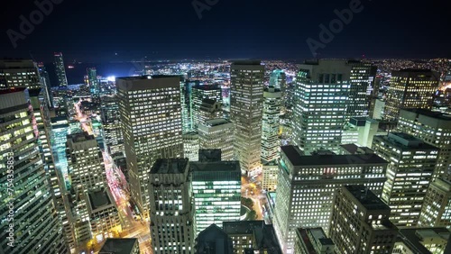 SAN FRANCISCO, USA - MARCH 7, 2024: Scenic timelapse hyperlapse city view on San Francisco downtown, historical and business city center, famous touristic landmark. photo