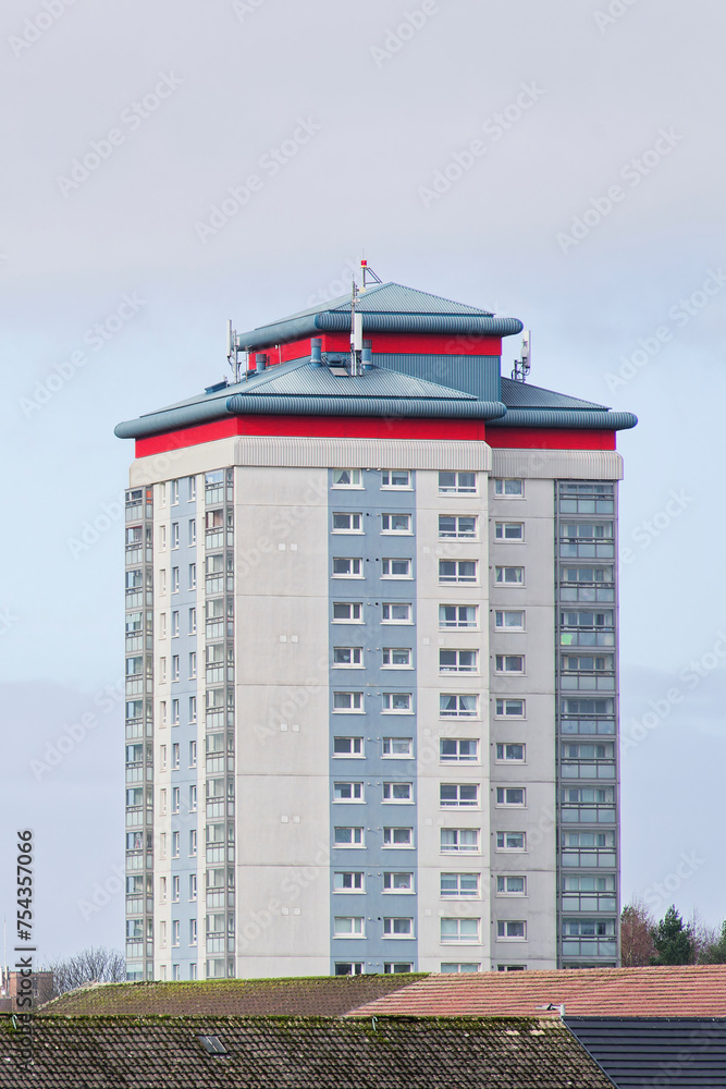 Council flats in poor housing estate in Paisley Council flats in poor housing estate in Paisley
