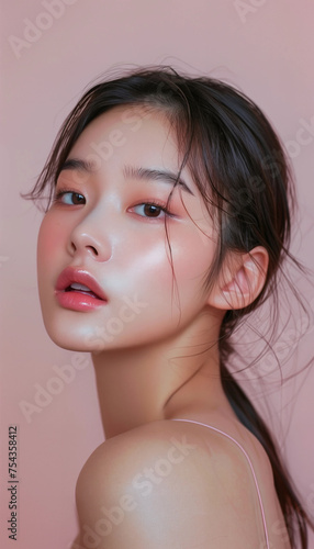 Photo beautiful asian womens faces faces for makeup face cosmetics advertising hi res