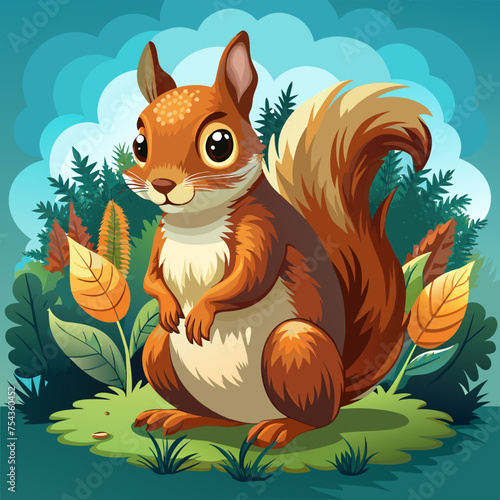 squirrel pet vector illustration draw cartoon pretty
cute