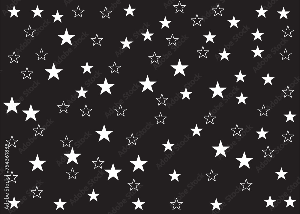 Star black and white abstract pattern design. Star black and white abstract pattern design.