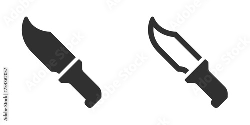 Military knife black icon vector illustration