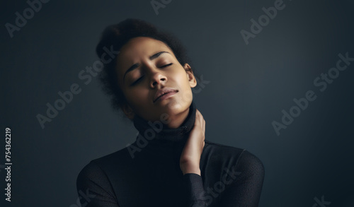 Woman Experiencing Neck Discomfort Seeking Pain Relief