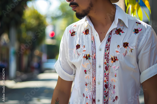 Guayabera - Cuba - Lightweight, button-up shirt with pockets and pleats down the front and back, often worn untucked