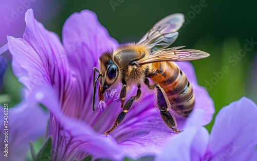 High Definition Macro Shots of Bees at Work on Flowers