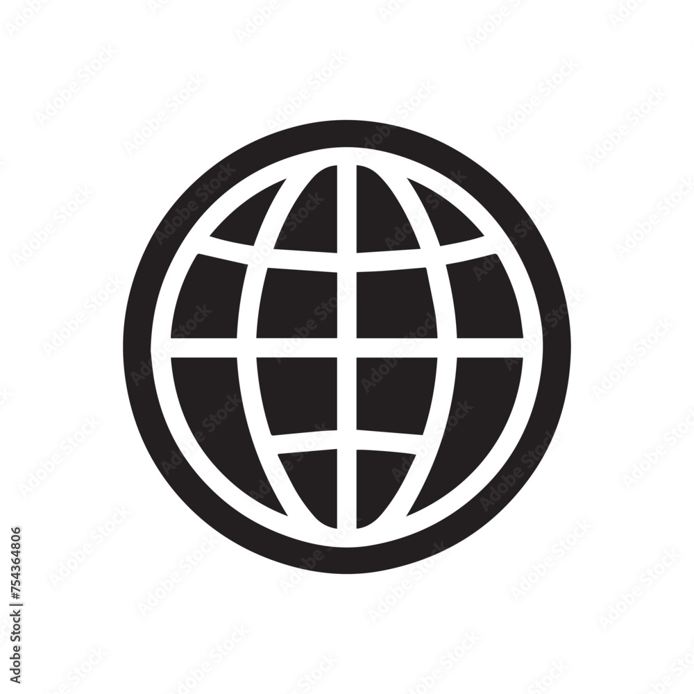 Earth globe internet icon Earth globe internet icon