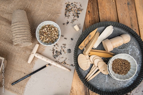 Wallpaper Mural Aussaat im Frühling, Anbau selber machen, natürlich Gemüse anpflanzen Torontodigital.ca