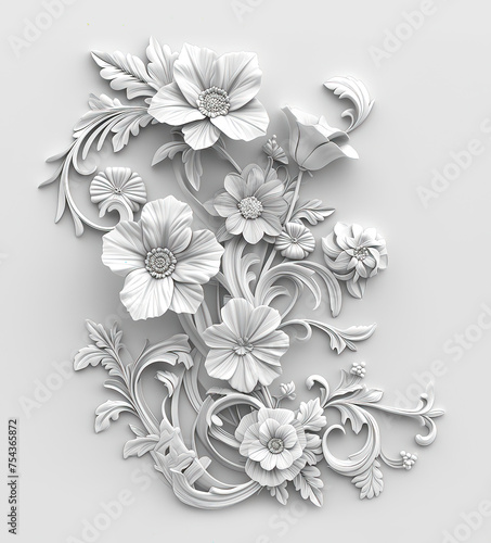 Flowers background, many beautiful flowers background illustration. © Cobalt