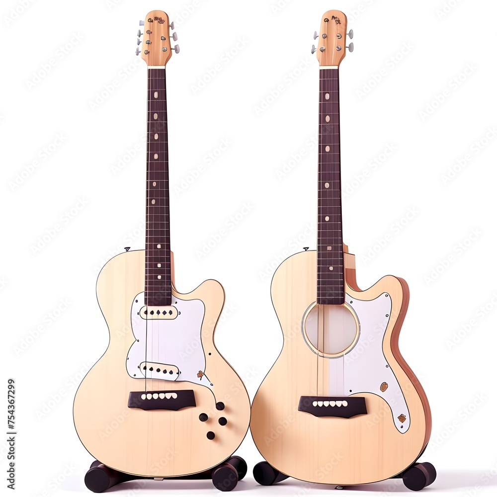 Obraz premium acoustic guitar isolated on white