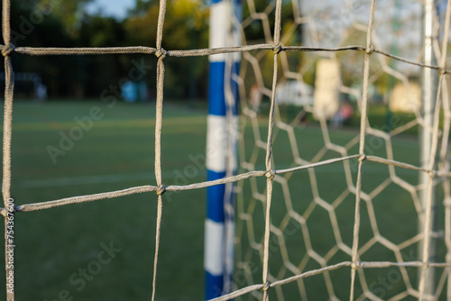 Vibrant Sports Net Gracing the Outdoor Arena