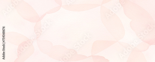 ピンク色の水彩絵の具で描いたピンクの花びらの背景 © きだ