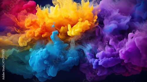 Colorful shape cloud gradient background