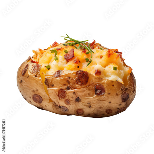 baked potato isolated
