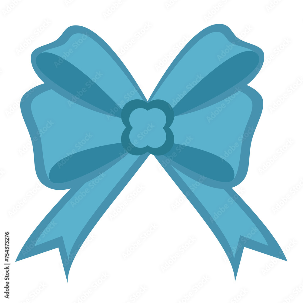 Blue decorative bow for gifts and presents Blue decorative bow for gifts and presents