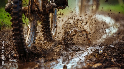 a motorcycle that rides on mud