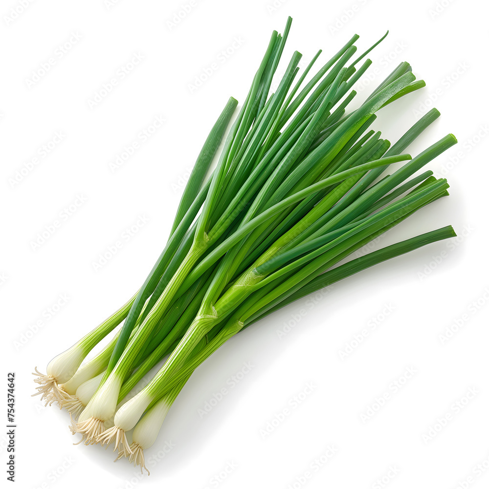 Fresh Spring Onions Isolated on White Background Fresh Spring Onions Isolated on White Background