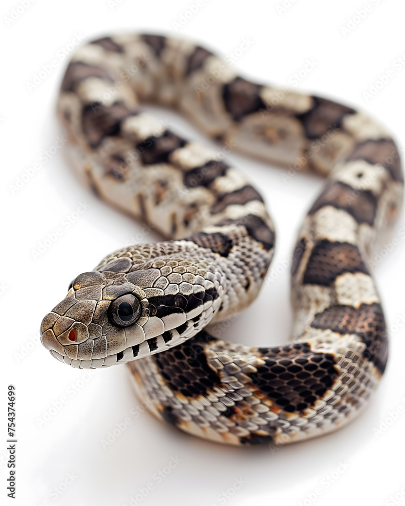 Obraz premium Coiled Royal Python Showcasing Natural Patterns