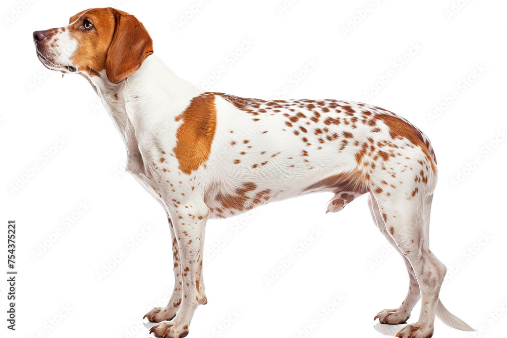 side view of dog isolated on white background
