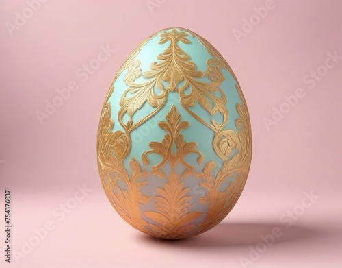 11. Easter egg image with pastel colors and golden decorative patterns.