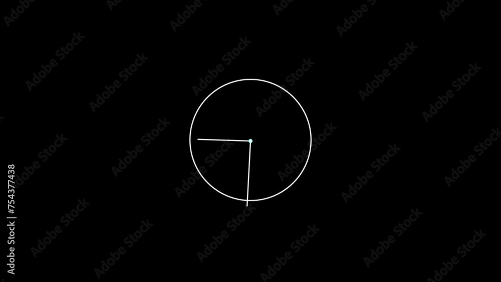 Clock icon animation. clock's hand speed rotation. 2d clock isolate on black. 12 hours time lapse clock. fast clock icon. Clock icon animation. clock's hand speed rotation. 2d clock isolate on black. 12 hours time lapse clock. fast clock icon.