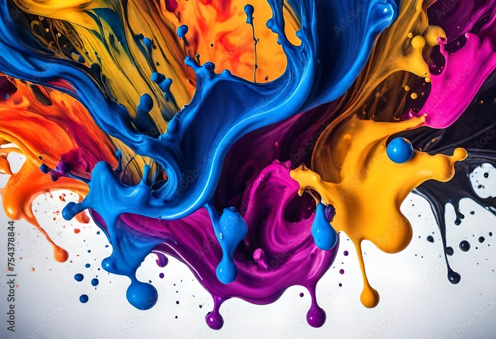 ink color splash in water - mix background-
