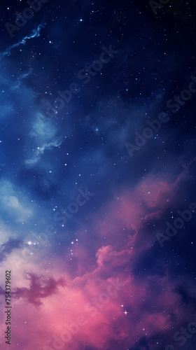 a blue and purple universe wallpaper with stars, in the style of light pink and dark cyan сreated with Generative Ai