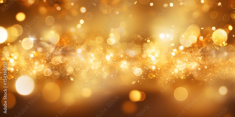 Blurry Gold Lights on Dark Background Generative AI Blurry Gold Lights on Dark Background Generative AI
