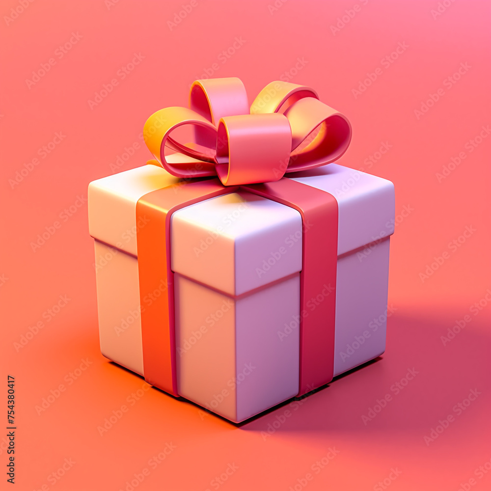rear model gift box with contrasting bright background сreated with Generative Ai rear model gift box with contrasting bright background сreated with Generative Ai