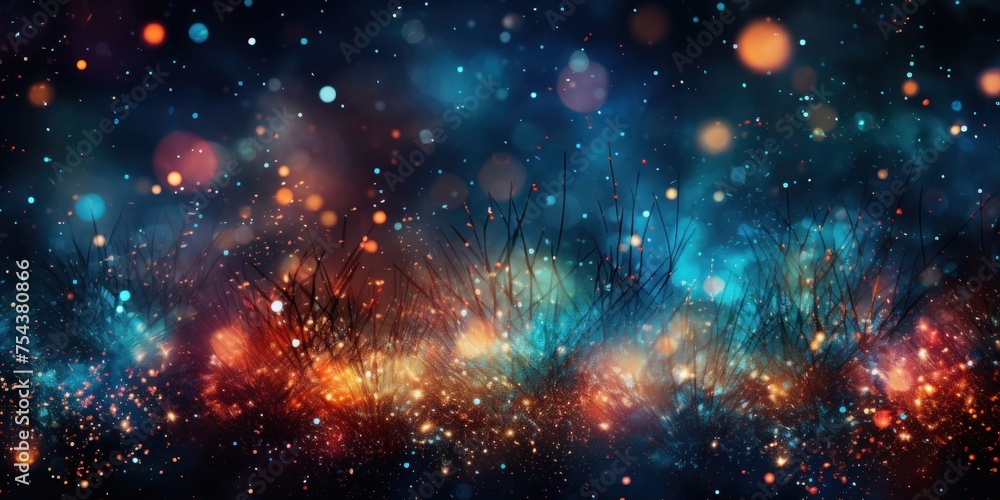 Fototapeta premium Blurry Night Sky With Stars Generative AI