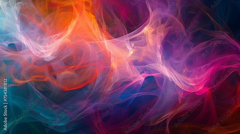 Ethereal Swirling Colors A Digital Art Masterpiece, To provide a captivating and mysterious background for a website or social media post