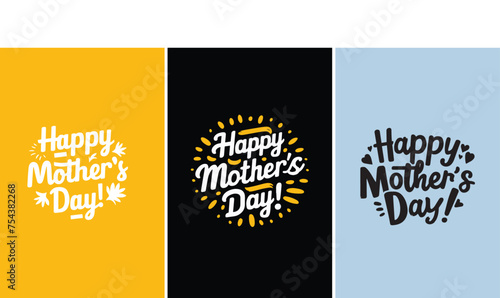 Mother's day t-shirt design set, mothers day t-shirt vector, happy mothers day, photo