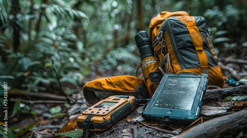 High tech outdoor survival gear with emergency communication systems