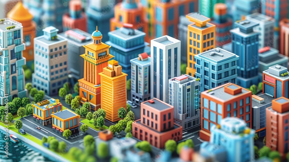 Obraz premium AI driven urban planning tools for sustainable city development