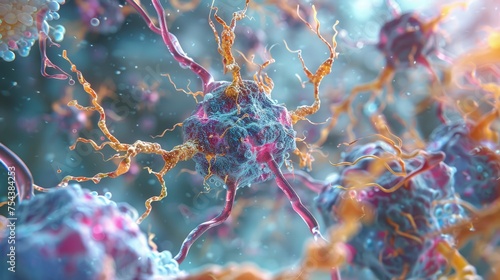 Nanobots repairing damaged neurons in the brain, offering hope for neurodegenerative diseases