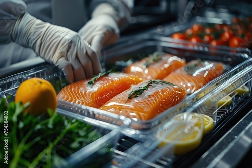 Nanotechnology in smart packaging, indicating when food is spoiled or contaminated to reduce waste and illness photo