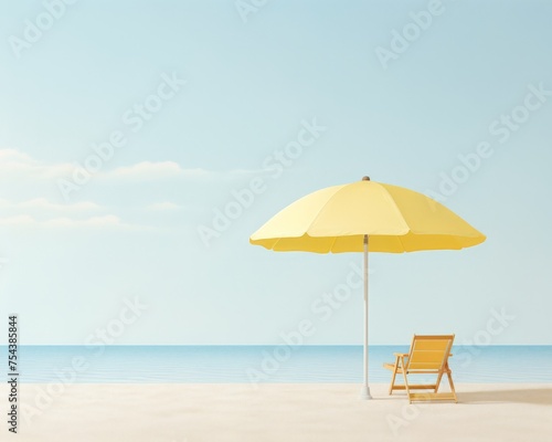  illustration of a relaxing beach scene
