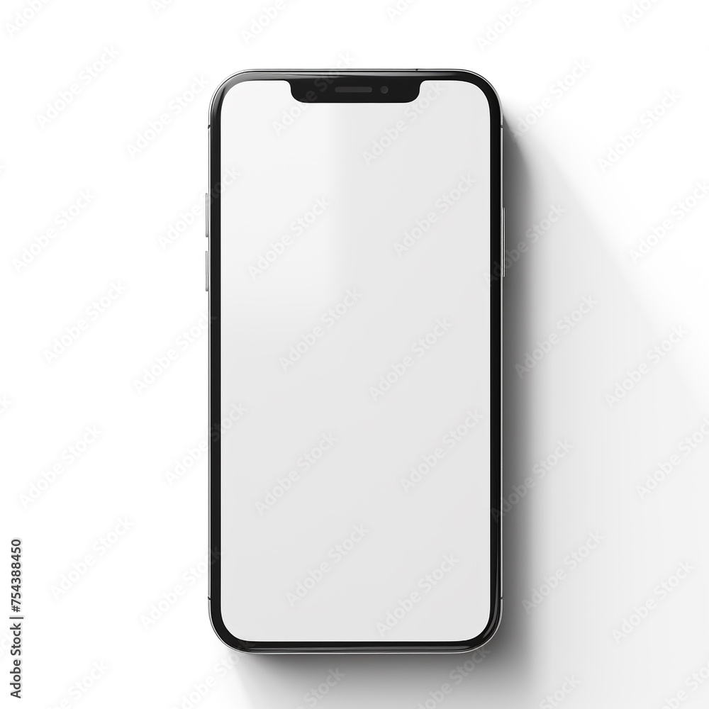 smartphone, 3D model in minimalism on a white background сreated with Generative Ai smartphone, 3D model in minimalism on a white background сreated with Generative Ai