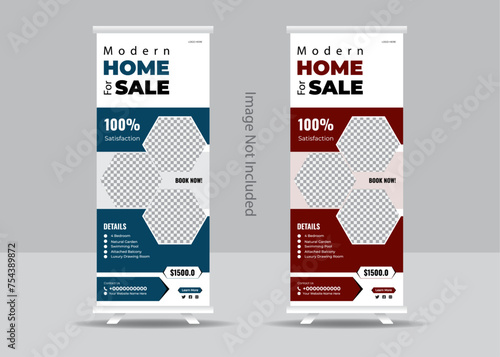 Real estate roll up banner design