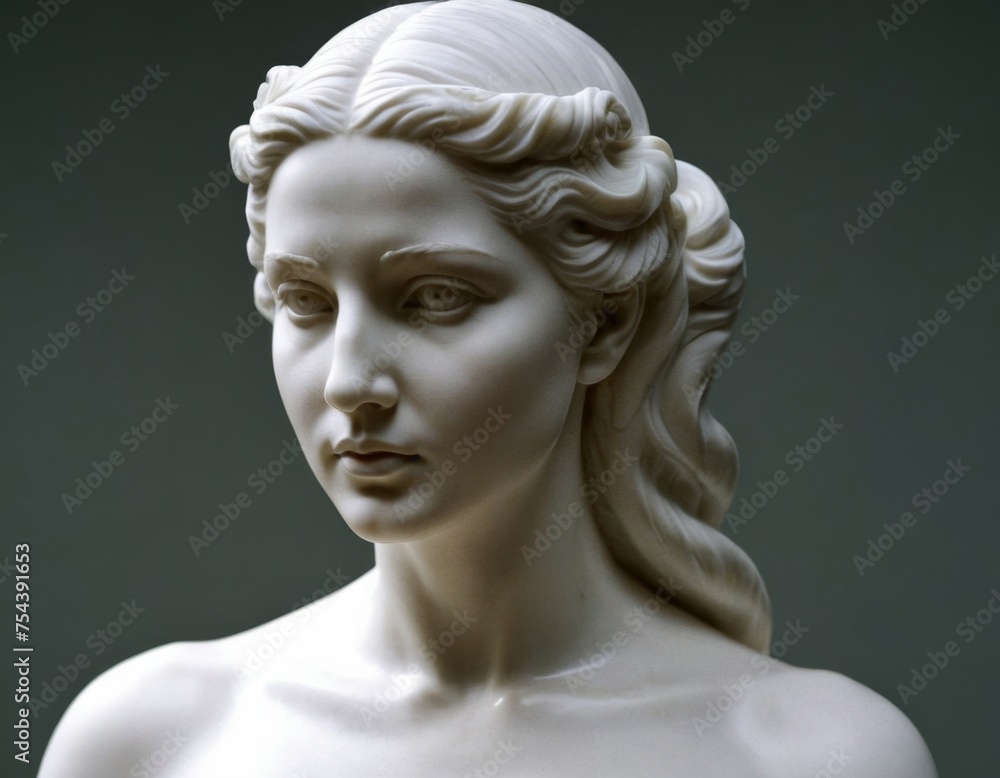 Ancient sculpture of a goddess.