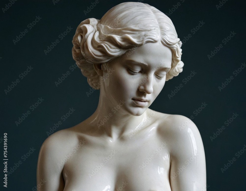 Sculpture of a slender girl.