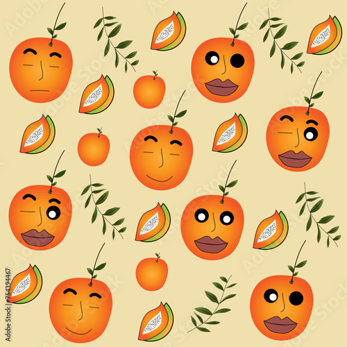 Oranges wallpaper pattern