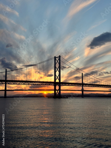 Forth Bridge at sunset
