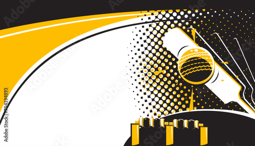 Cricket abstract background design. Sports concept.