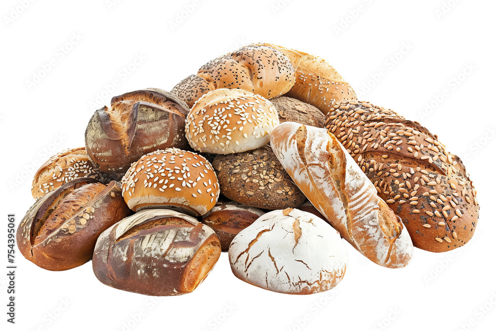 assortment of baked bread