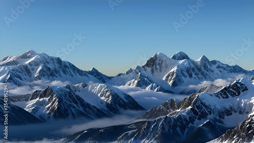 Abstrakter Hintergrund für Design, Thema schneebedeckte Berge 1. © nitroziklop7
