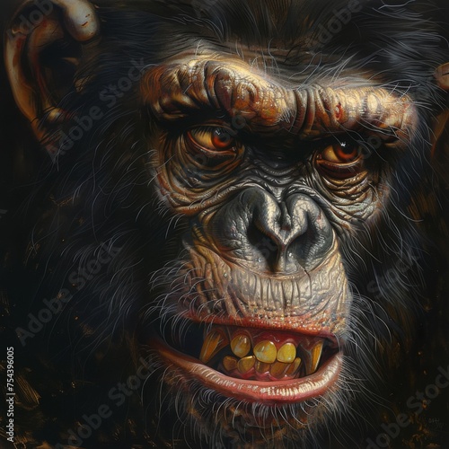 Angry Chimpanzee, generated with AI © sch_ai