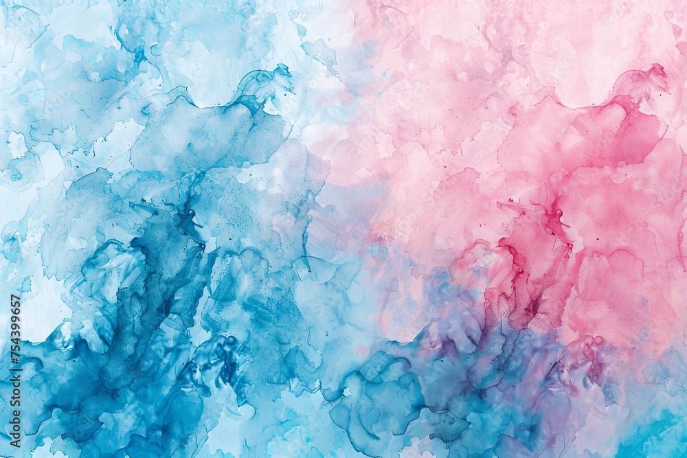 Abstract pink blue painted Watercolor Background. Generative ai