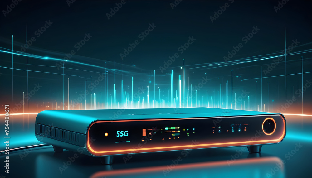 5G bandwidth internet technology as modern high speed futuristic 13